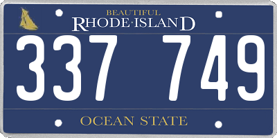 RI license plate 337749