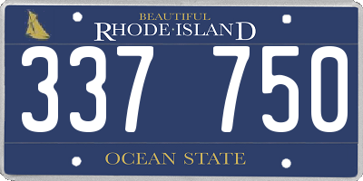 RI license plate 337750