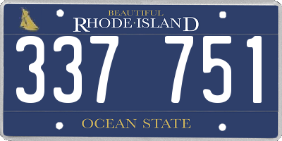 RI license plate 337751