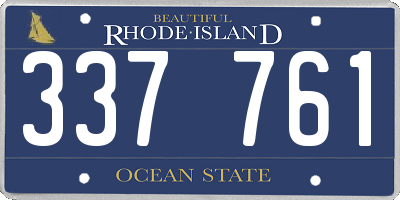 RI license plate 337761