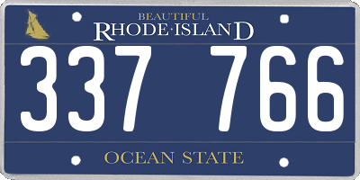 RI license plate 337766