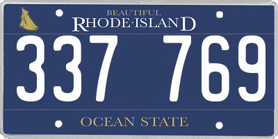 RI license plate 337769