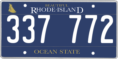 RI license plate 337772