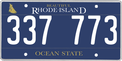 RI license plate 337773