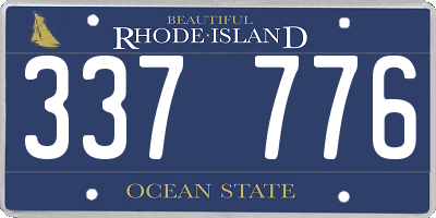 RI license plate 337776