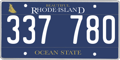 RI license plate 337780