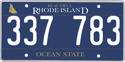 RI license plate 337783