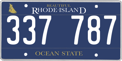 RI license plate 337787