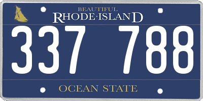 RI license plate 337788