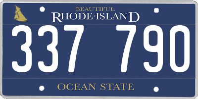 RI license plate 337790