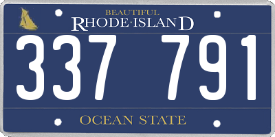 RI license plate 337791