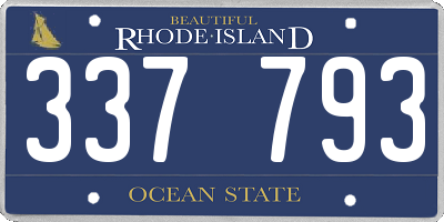 RI license plate 337793