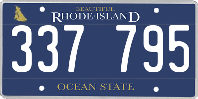 RI license plate 337795
