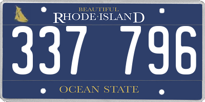 RI license plate 337796