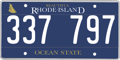 RI license plate 337797