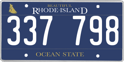 RI license plate 337798