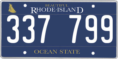 RI license plate 337799
