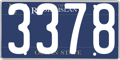 RI license plate 3378