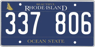 RI license plate 337806