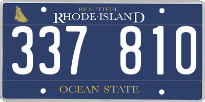 RI license plate 337810
