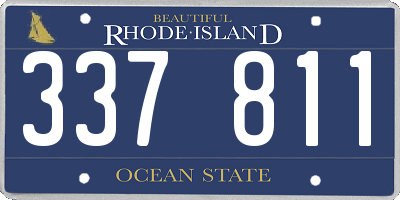 RI license plate 337811