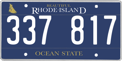 RI license plate 337817