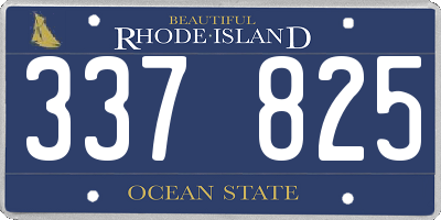 RI license plate 337825