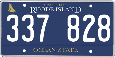 RI license plate 337828