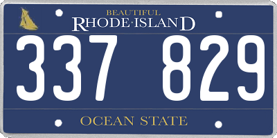 RI license plate 337829