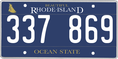 RI license plate 337869