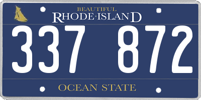 RI license plate 337872