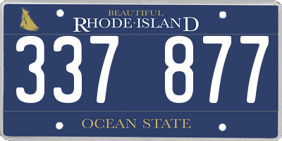 RI license plate 337877