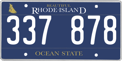 RI license plate 337878