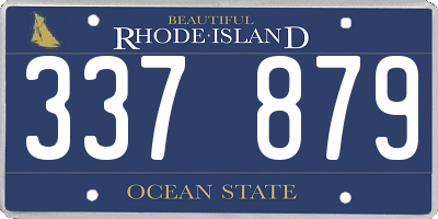 RI license plate 337879