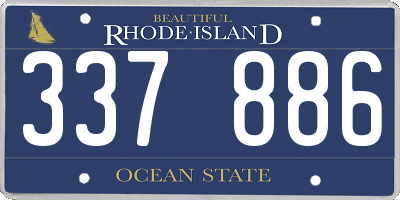 RI license plate 337886