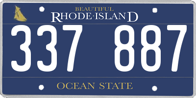 RI license plate 337887
