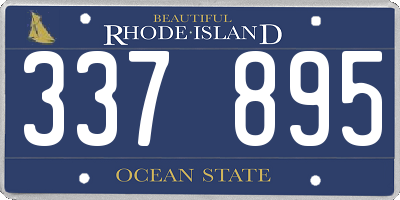 RI license plate 337895