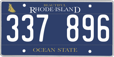 RI license plate 337896