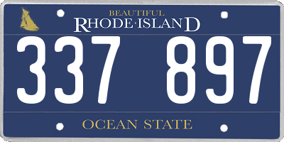RI license plate 337897