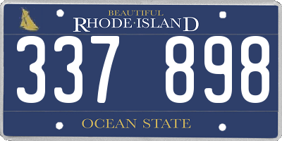 RI license plate 337898