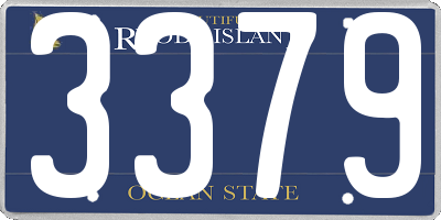 RI license plate 3379