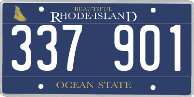 RI license plate 337901