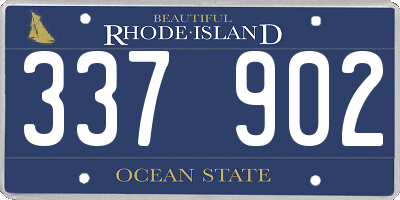 RI license plate 337902