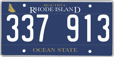 RI license plate 337913