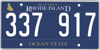 RI license plate 337917