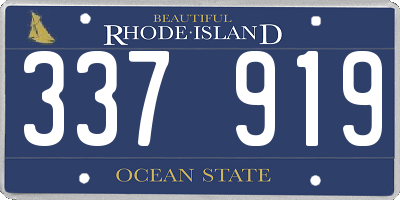 RI license plate 337919