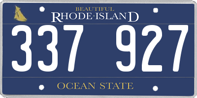 RI license plate 337927