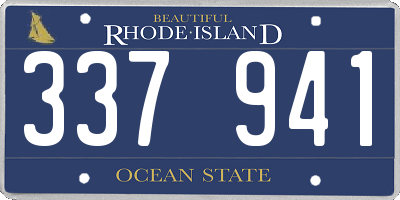 RI license plate 337941