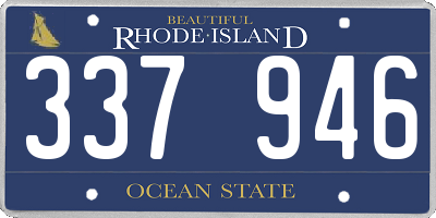 RI license plate 337946
