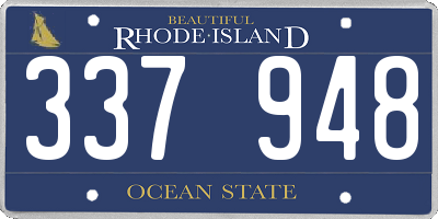 RI license plate 337948